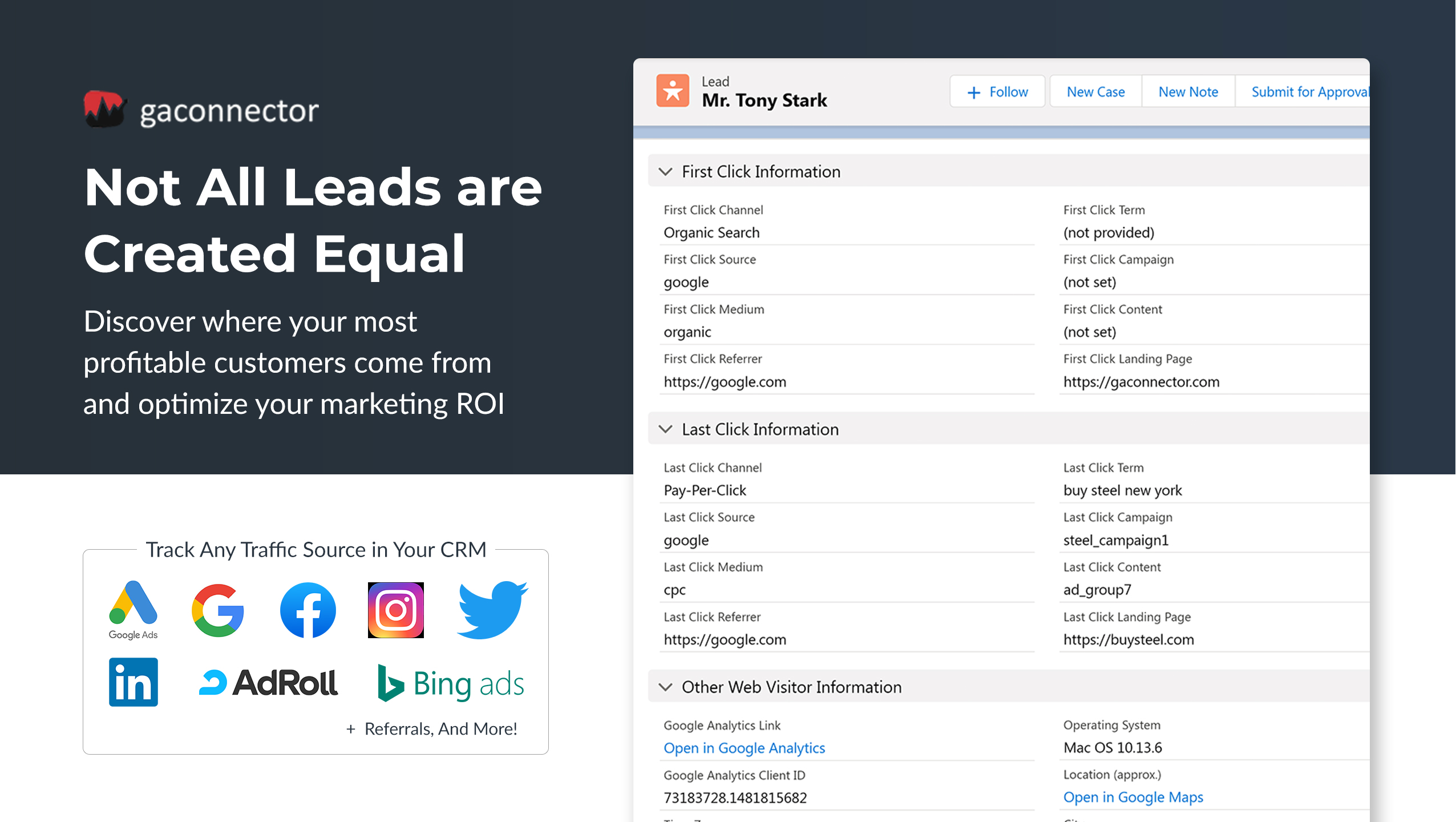 screenshot of GA Connector